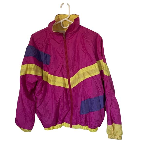 vintage pink zipper jacket with unknown tags - Picture 1 of 4